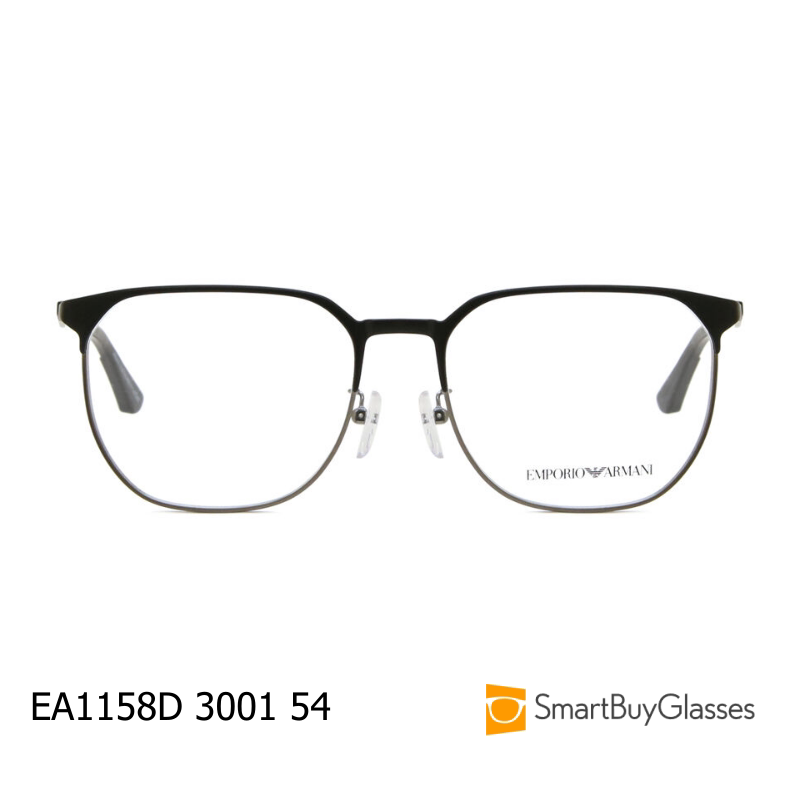 Emporio Armani 阿玛尼光学眼镜框金属方框眉线黑色眼镜 EA1158D