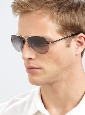 Rayban雷朋太阳眼镜正品男飞行员款大框时尚双梁酷炫墨镜 RB3449