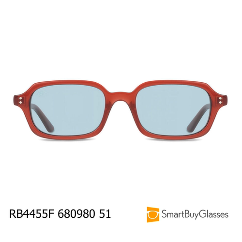RayBan复古方框酒红防晒墨镜
