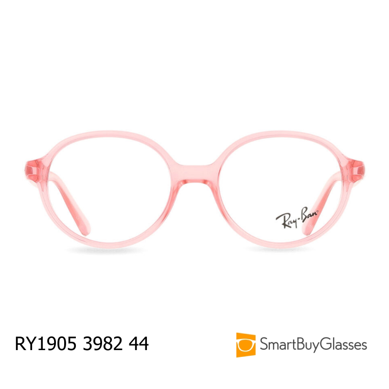 Rayban儿童眼镜雷朋圆框粉色眼镜架板材轻便光学镜框 RY1905