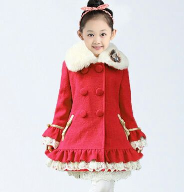 Manteau pour fille en laine - Ref 2161976 Image 3