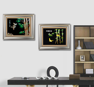 民间手工艺挂画 手工制作装饰画 麦秆画 麦秸画 居家装饰画