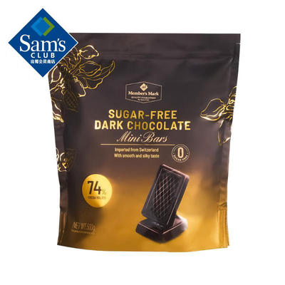 山姆会员商店代购Member's Mark瑞士进口无糖黑巧克力(迷你排块)