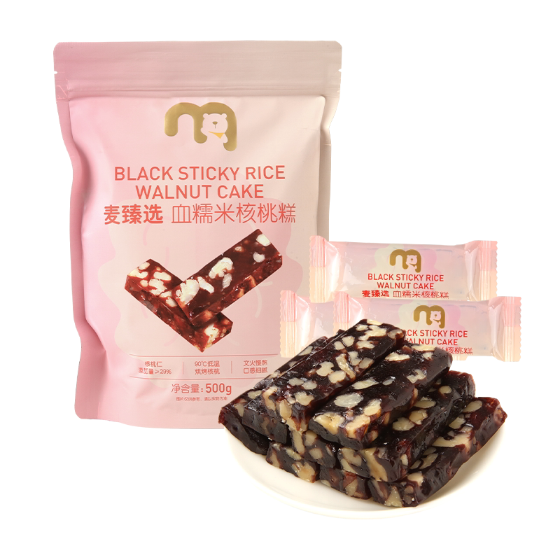 麦德龙超市麦臻选血糯米核桃糕袋装500g新中式糕点香甜零食独立装