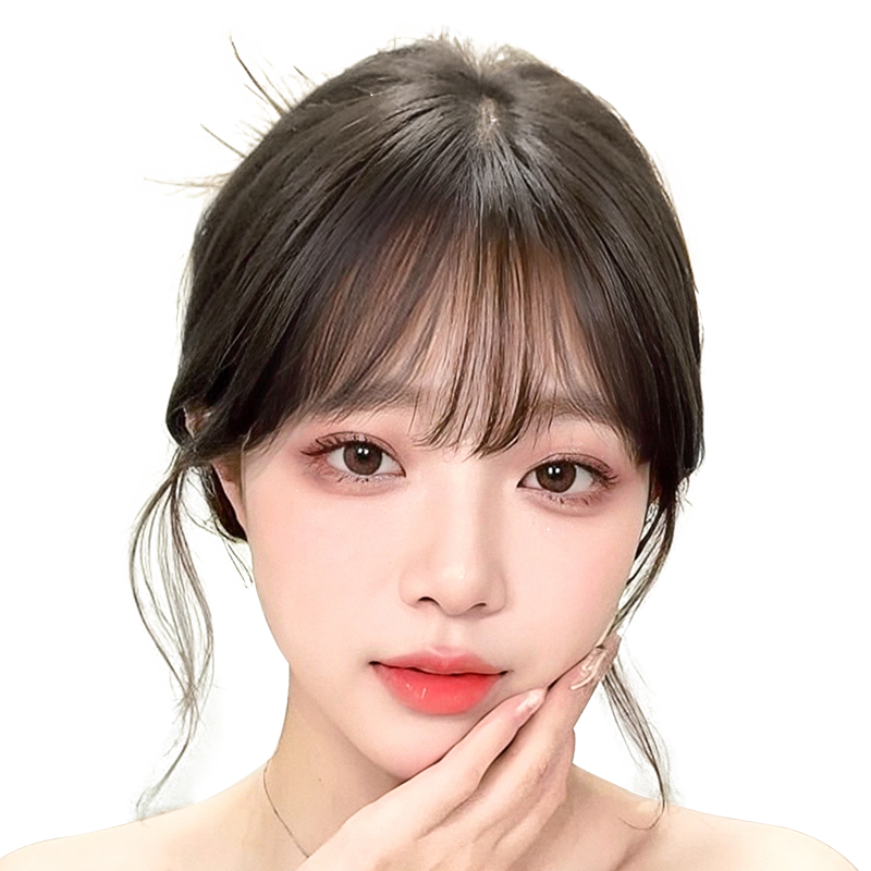小七艾丝全真发轻薄修颜刘海假发