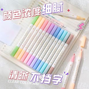 双软头水果香味荧光笔超多卡通色可选笔颜色细腻清晰标记涂鸦画笔