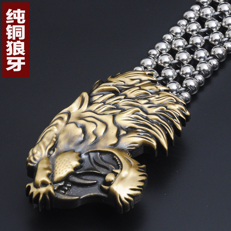 男士皮带手工编不锈钢珠防身腰链金属百搭青年加长户外防身裤腰带