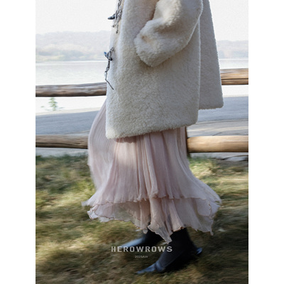 中长款不规则多层雪纺半身裙