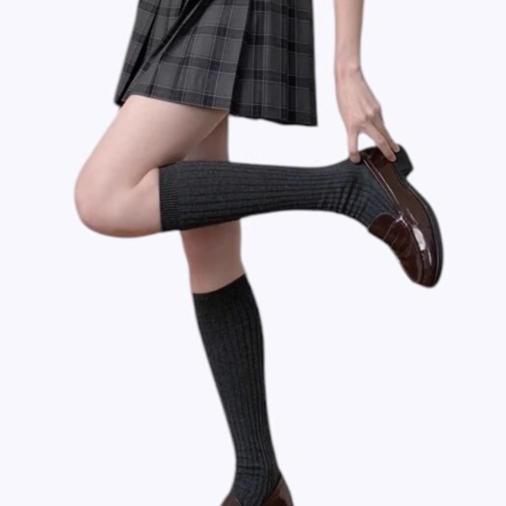【小腿袜】jk高颜值膝下袜棉袜长袜纯色学院风女袜acc/cherry同款