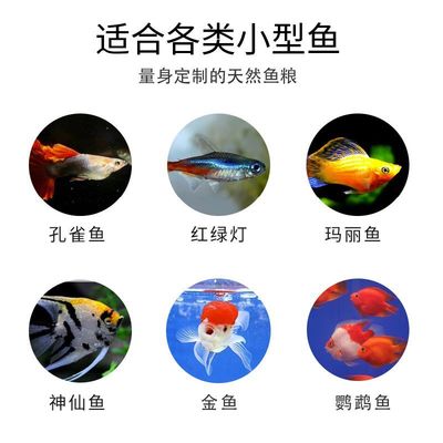 鱼虫干通用鱼饲料小颗粒水蚤干金鱼锦鲤鱼孔雀鱼冻干高蛋白鱼食