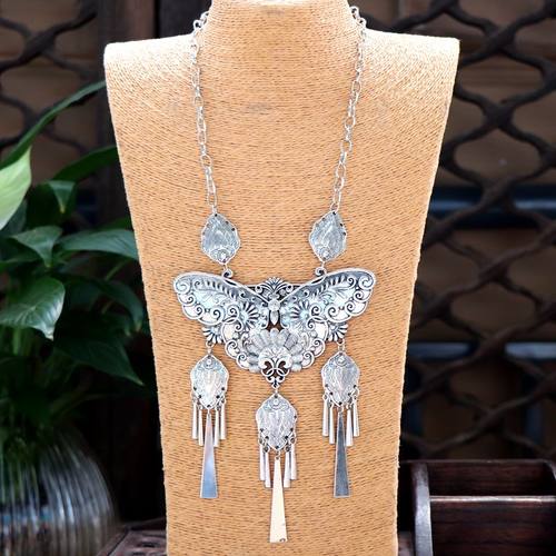 复古百搭夸张舞台演出饰品苗银