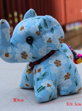 云南大理丽江手工布艺大象摆件