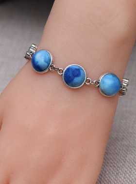 手链扎染蓝染古风简约