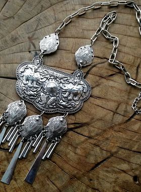 复古百搭小象舞台演出饰品苗银