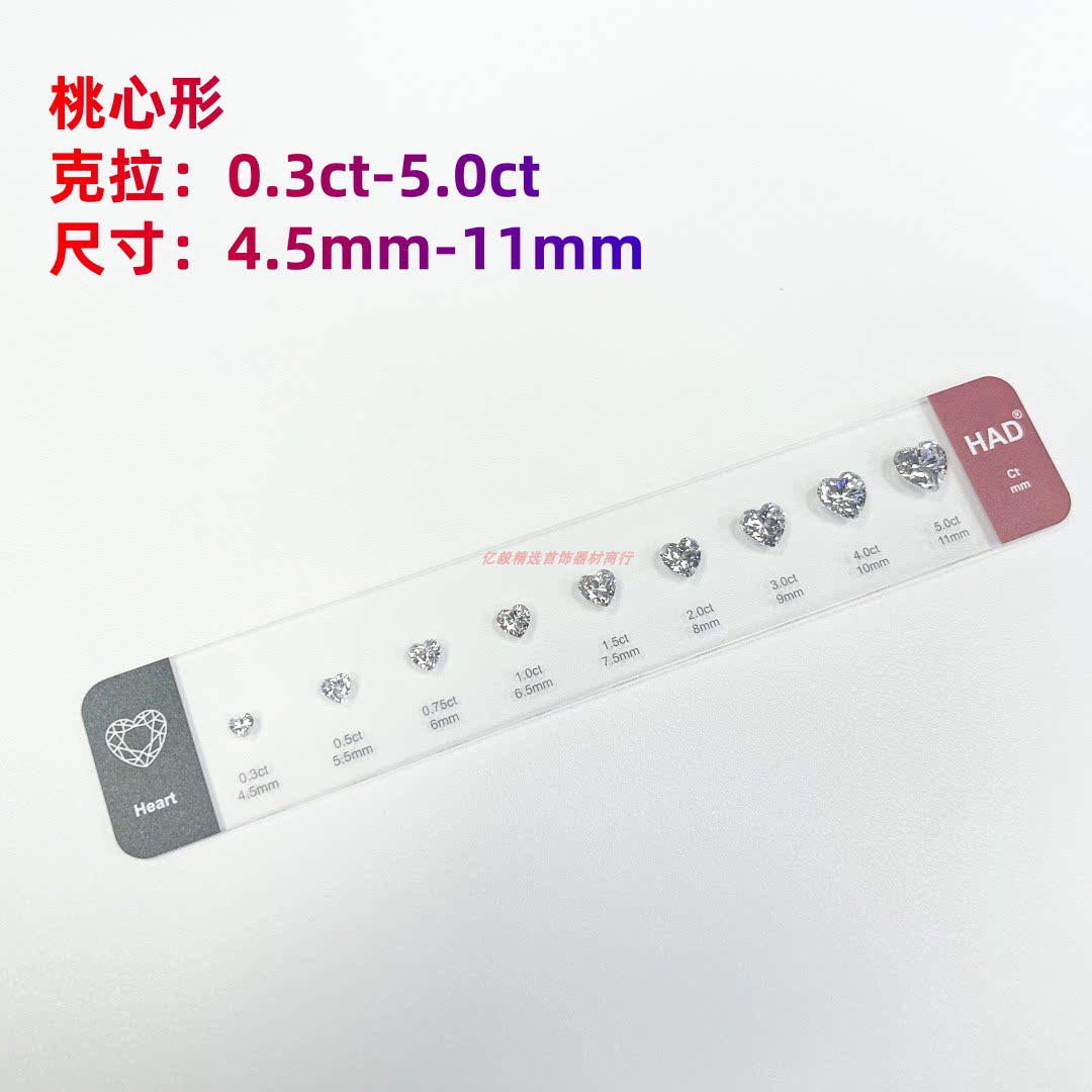 钻石克拉大小对比尺套装