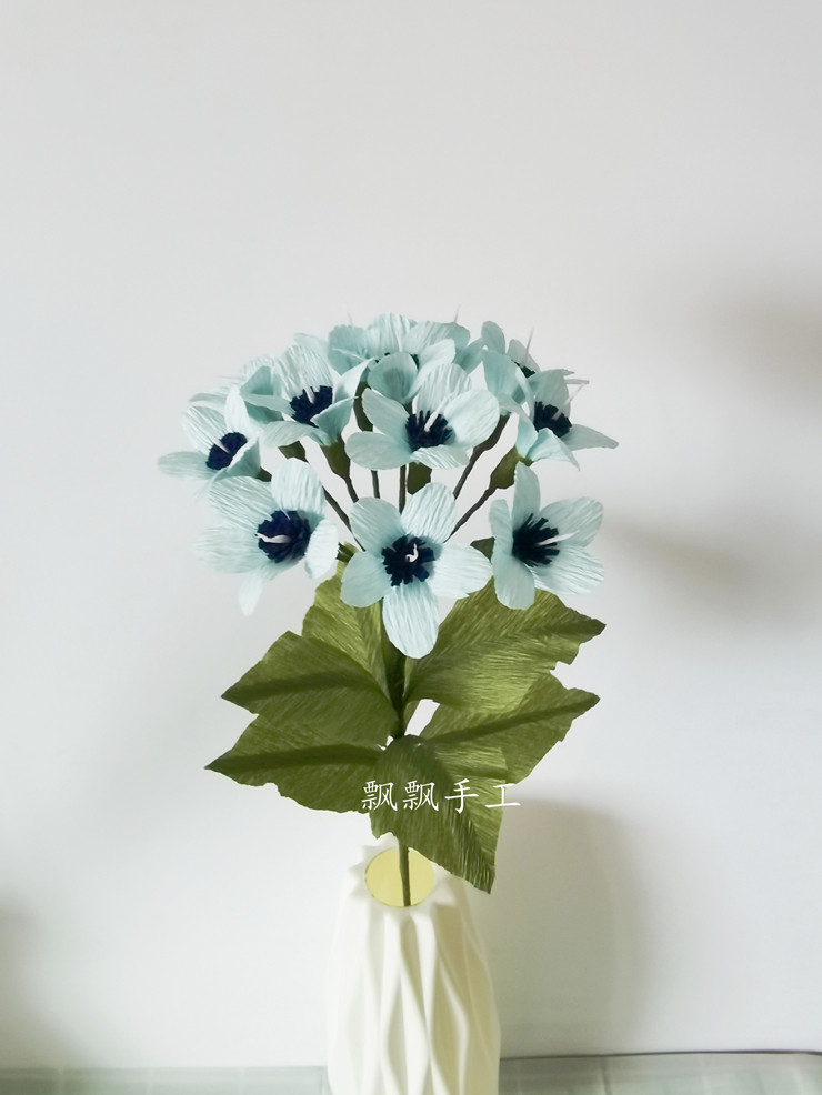 蓝色小绣球花皱纹纸花成品手工diy纸艺花手作花情人节褶皱纸节日,鲜花速递/花卉仿真/绿植园艺,卡通花,淘宝优惠券,粉丝福利购,淘宝优惠卷