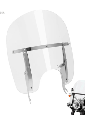 适用于哈雷软尾系列FLSTC FLSTF前挡风玻璃改装透明防风00-17年