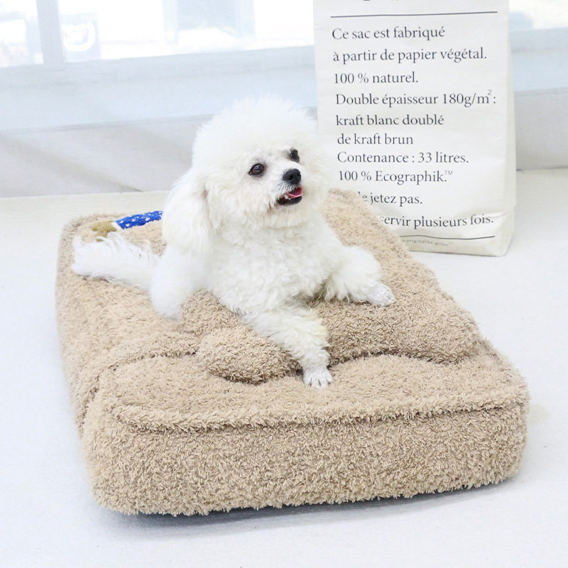 新款刺绣腊肠狗宠物床垫四季通用中小型犬猫深睡垫工厂可