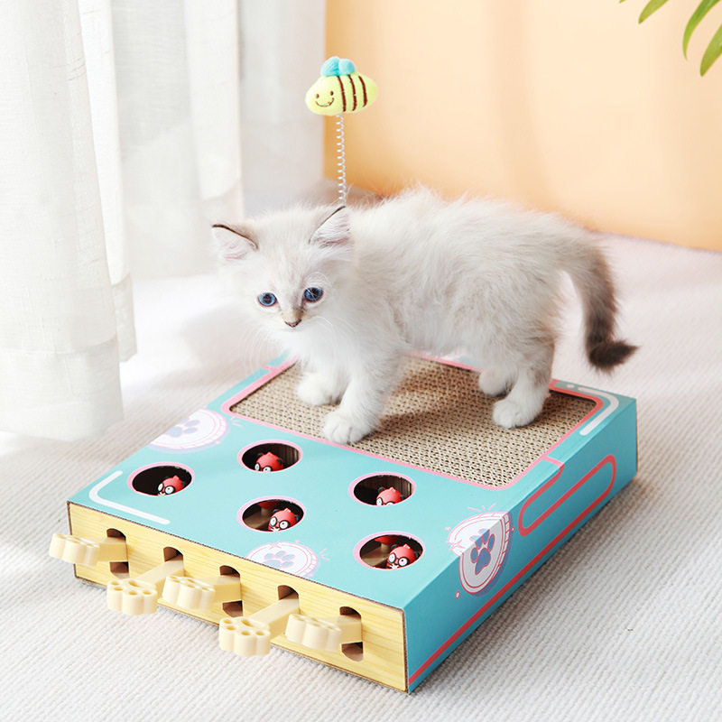 猫咪打地鼠玩具互动玩耍猫抓板瓦