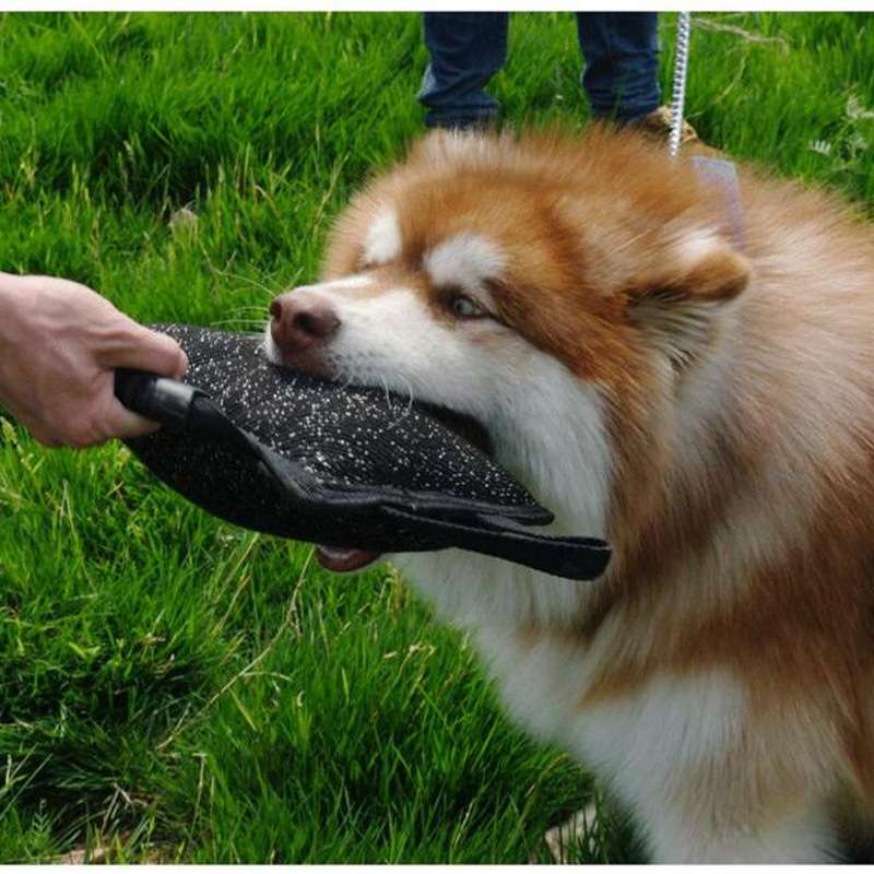 训犬咬枕带把手麻质咬枕玩具训犬用品加厚磨牙洁齿宠物狗互动玩具