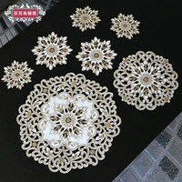 Coaster sáng tạo thêu vải cách nhiệt mat Mục vụ châu Âu hộ gia đình mat Thực phẩm phương Tây mat chống trượt tấm coaster tấm mat - Khăn trải bàn khăn bàn đẹp