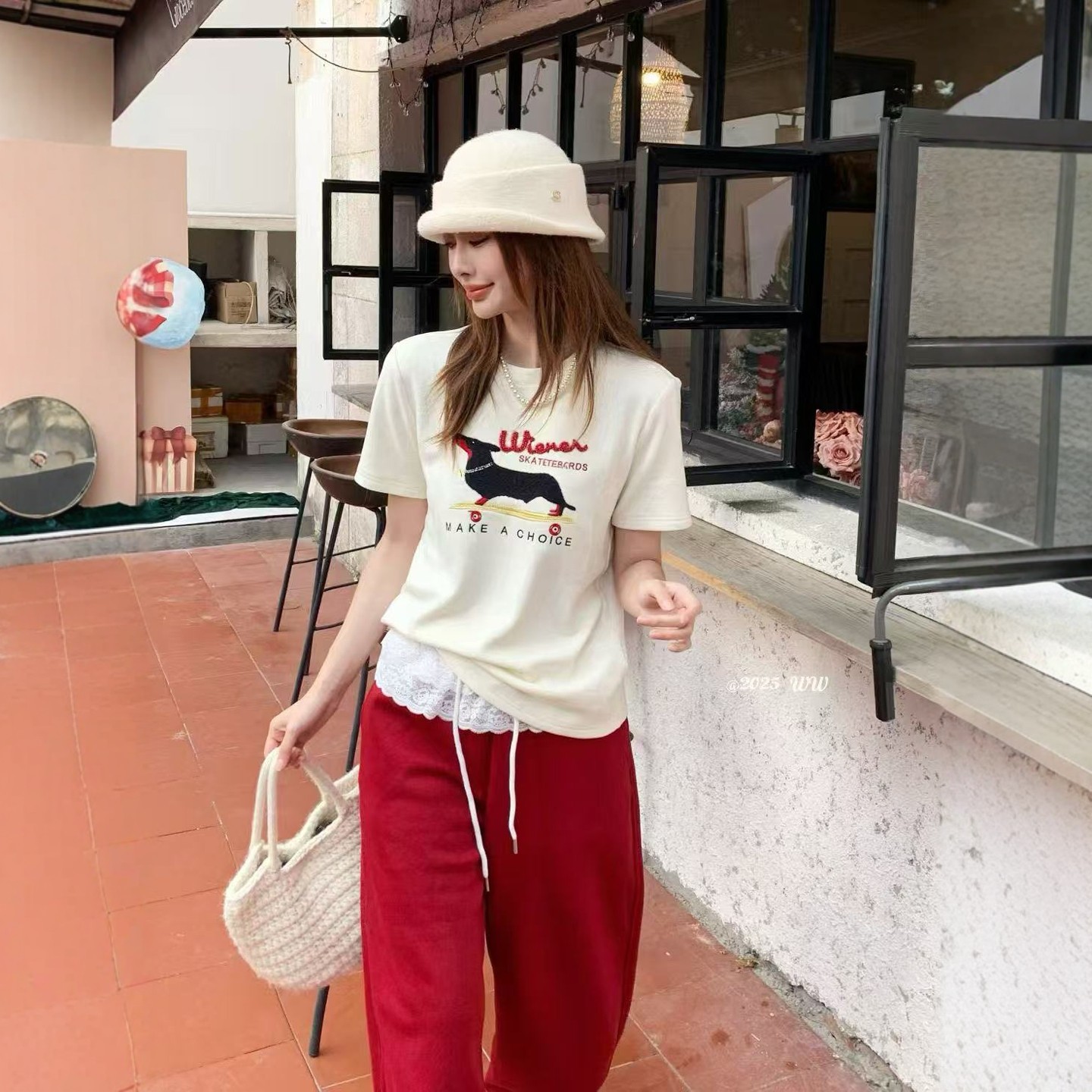 欧洲站2026春季新款V+.COM时尚刺绣卡通印花字母磨毛短袖T恤上衣,女装/女士精品,T恤,淘宝优惠券,粉丝福利购,淘宝优惠卷