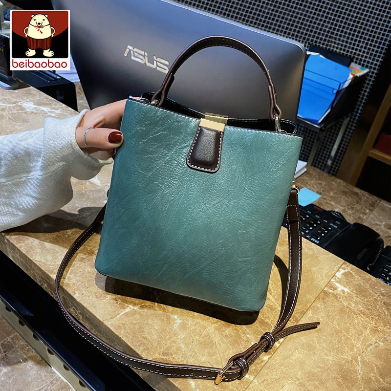 北包包质感包包洋气女包2020新款潮百搭斜挎包单肩时尚复古水桶包