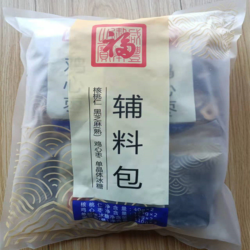 福牌辅料熬胶辅料包手工阿胶糕核桃黑芝麻冰糖枣片阿胶糕原料包邮