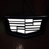 动态发光Led车标灯 适用凯迪拉克ATSLCT4CT5 6XT4XT5流光中网灯