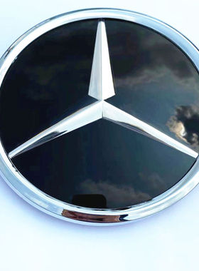 奔驰新C级E级GLE GLS GLA CLA MLGL GLC立体水晶镜面车标中网大标