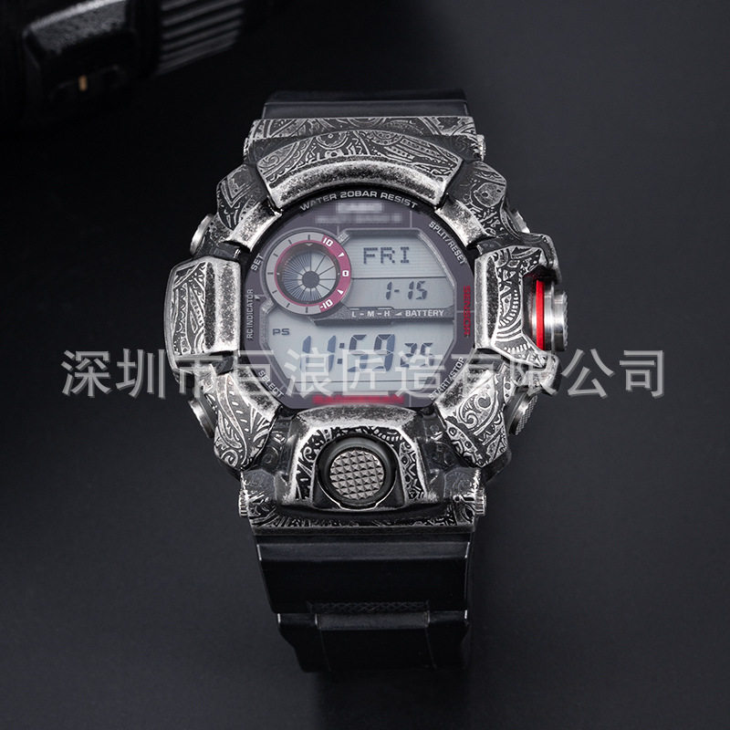 巨浪匠造GW-9400腰果花  光板表壳 316l不锈钢