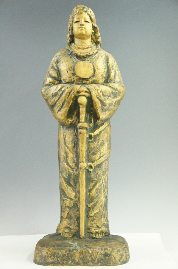 日本人间国宝北村西望作天照大神铜像，重12公斤，高67厘米，宽24