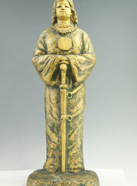 日本人间国宝北村西望作天照大神铜像，重12公斤，高67厘米，宽24