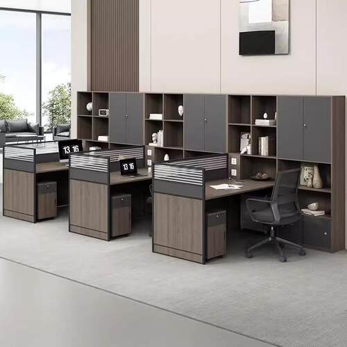 财务办公桌椅高柜双人位组合办公桌人事屏风办公卡座六人位员工桌