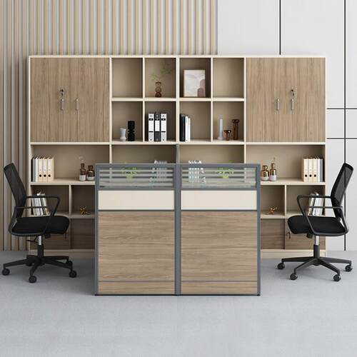 办公桌椅组合简约现代财务屏风隔断卡座办公桌2人位办公室电脑桌