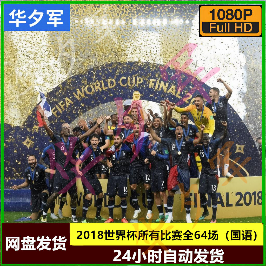 2018足球世界杯比赛录像全64场超高清全场1080P视频回放下载素材