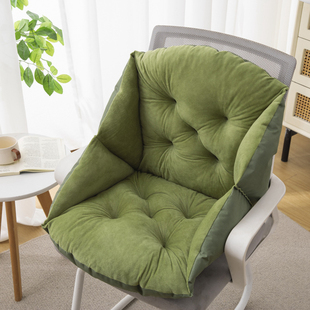 办公室坐垫靠背一体式加厚毛绒座椅子垫学生宿舍护腰靠垫秋冬久坐