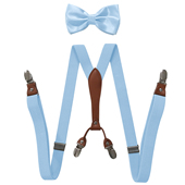 韩式 男女通用弹性背带套装 女生背带2.5cm成人4夹松紧吊裤 带