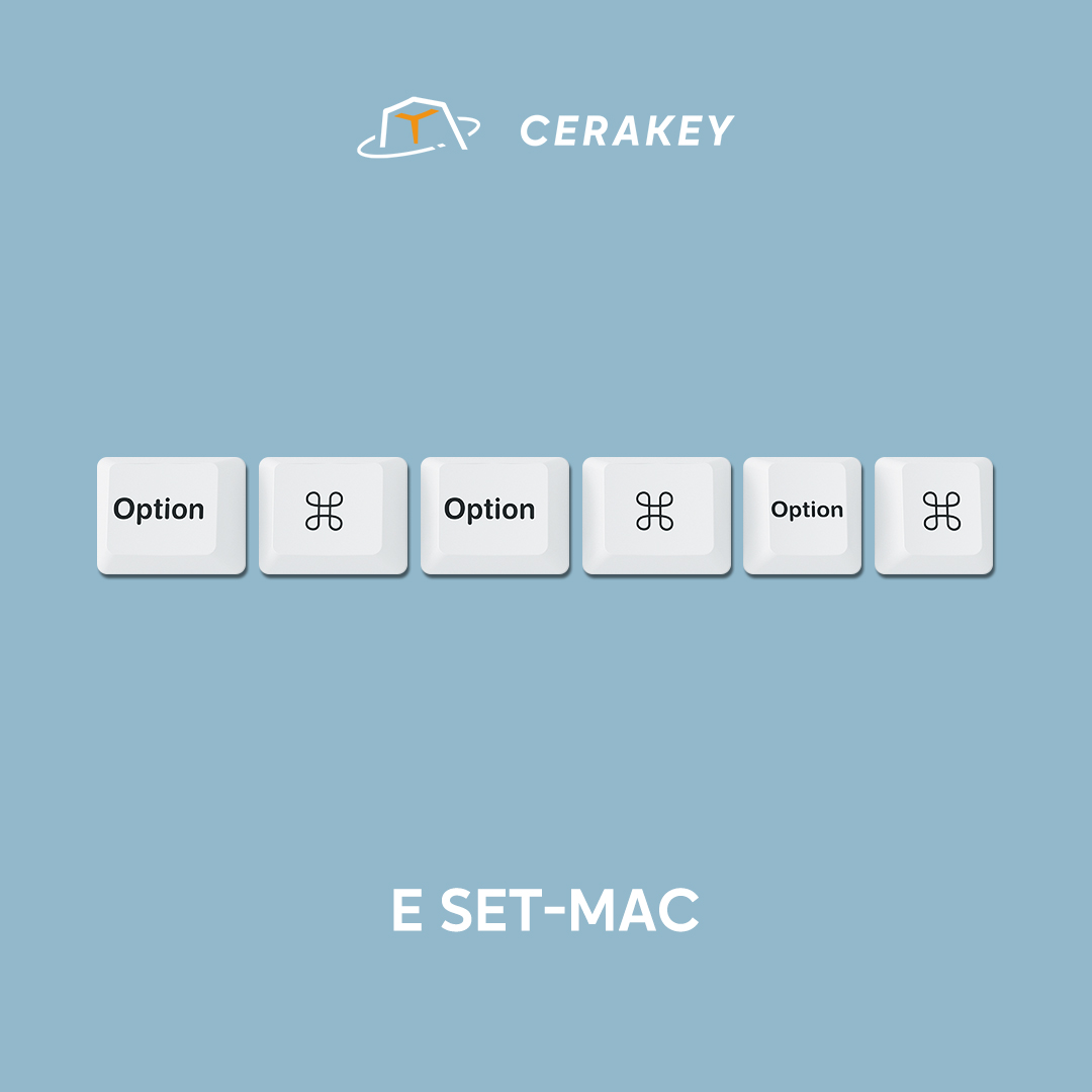 MAC套装-山海陶瓷键帽光滑釉面均匀透光机械键盘键帽原厂高度