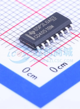 模拟开关/多路复用器 CD4051BM96 SOIC-16-150mil 电子元器配单