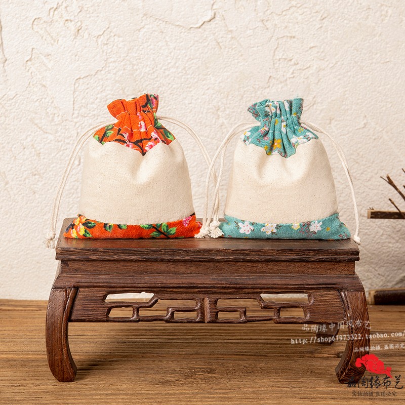 锦囊香包香囊棉麻小布袋抽绳迷你