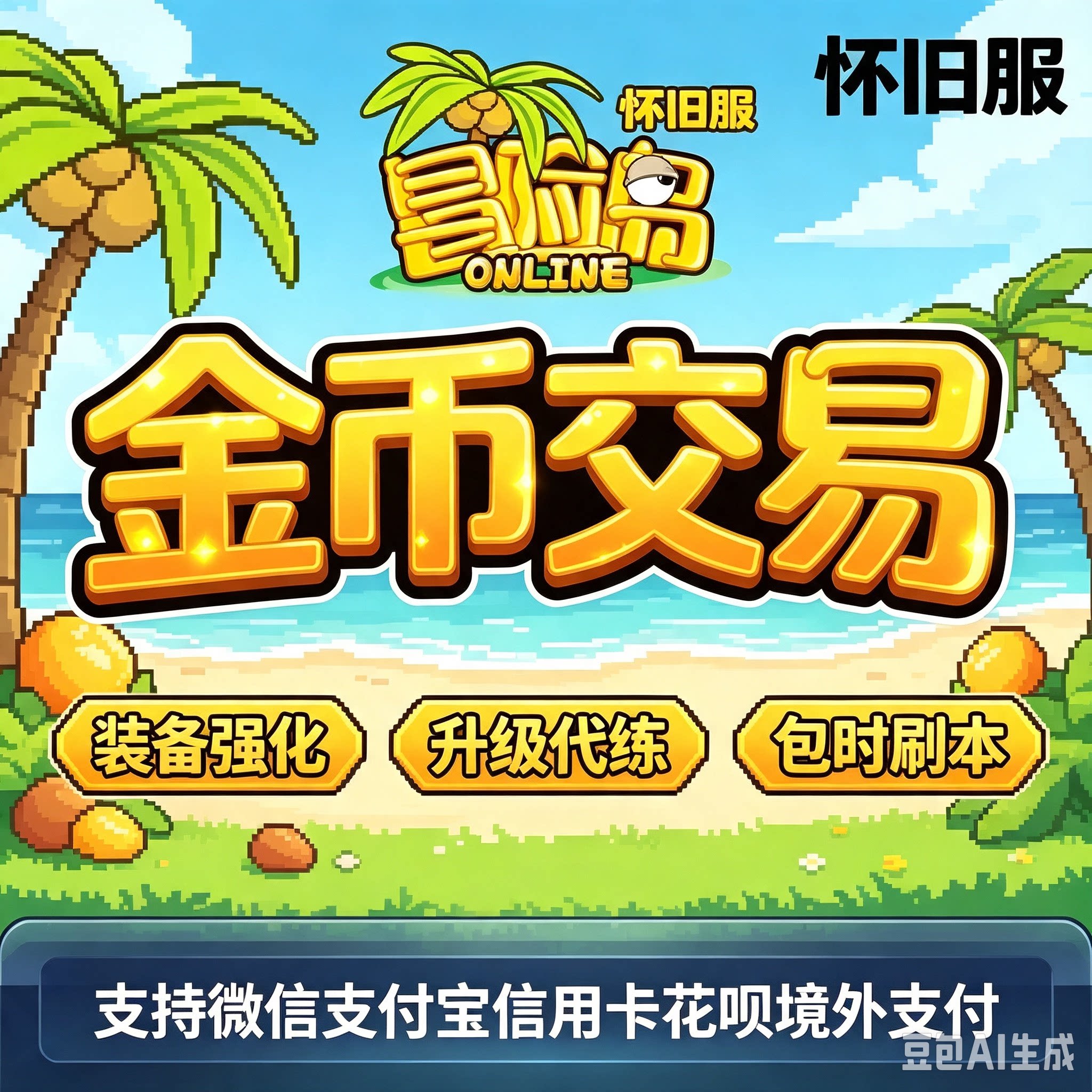 冒险岛怀旧服金币游戏币装备强化砸装备/新枫之谷金币游戏币代
