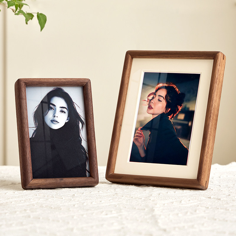 高级感木质8寸洗照片做成相框A4