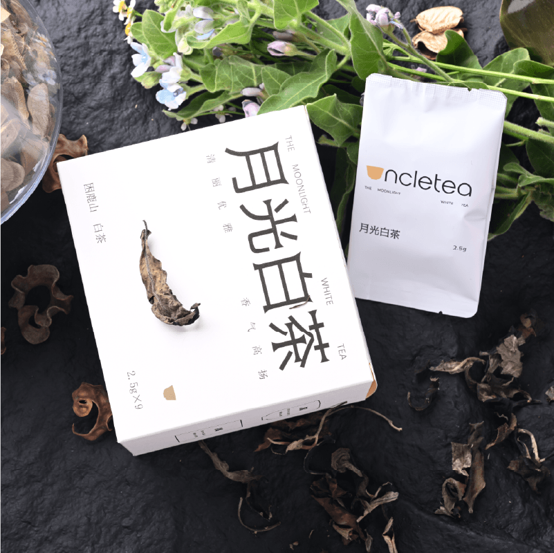 食贫道UnclePie 特级月光白茶云南普洱困鹿山2.5g*9小袋精品盒装