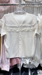 新款 针织衫 时尚 短袖 女宽松显瘦毛衣6019 百搭V领开衫 2026春季