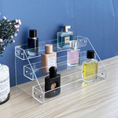亚克力置物架化妆品散粉粉饼陈列架透明阶梯摆件AC色素收纳架定制