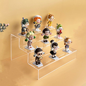 亚克力阶梯模型手办盲盒展示架塑料公仔毕奇molly透明立牌收纳架