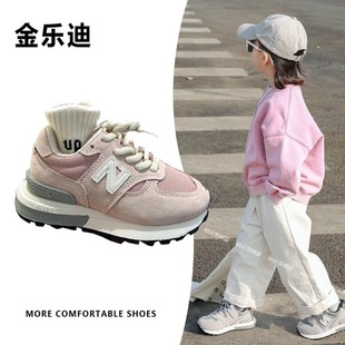 儿童阿甘鞋2025秋冬季新款女童n字加绒二棉老爹鞋男童运动鞋宝宝