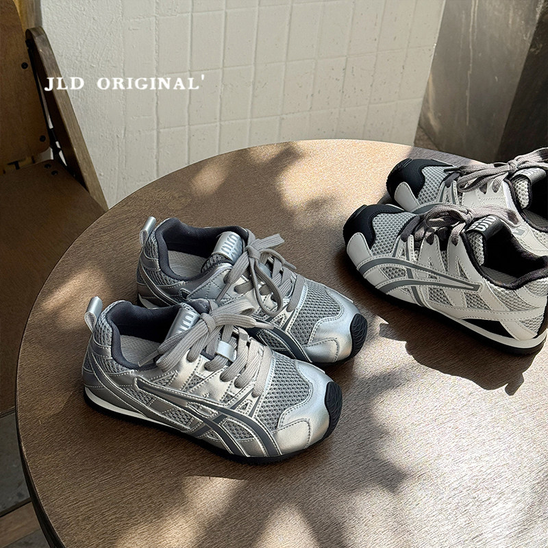 2026春季新款儿童休闲鞋女童网面拼色阿甘鞋男童软底运动鞋跑步鞋