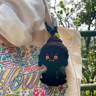 山西大同大兴善寺大黑天神佛不动明王毛绒挂件公仔玩偶文创礼物